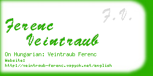 ferenc veintraub business card